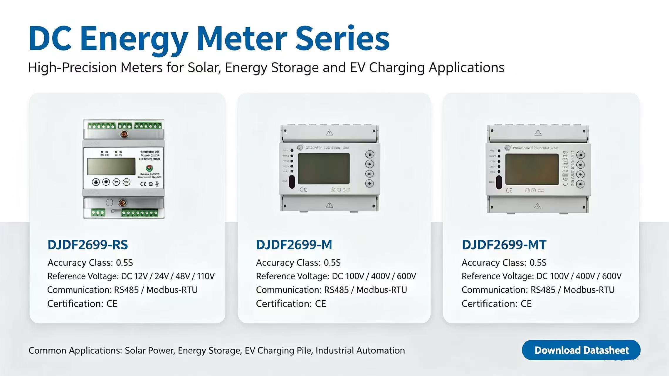 DC Energy Meter Series - DJDF2699‑RS, DJDF2699‑M, DJDF2699‑MT